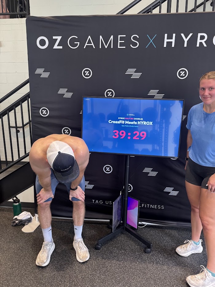 Ozwell HYROX simulation, round two, on the training floor