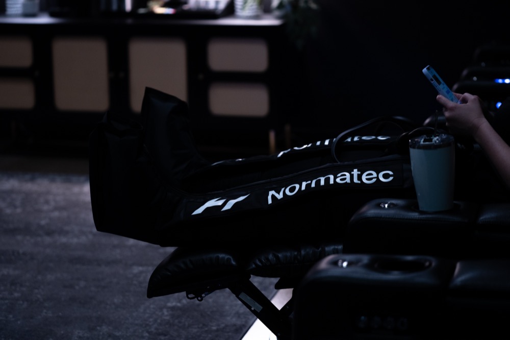 NormaTec compression lounge at Ozwell